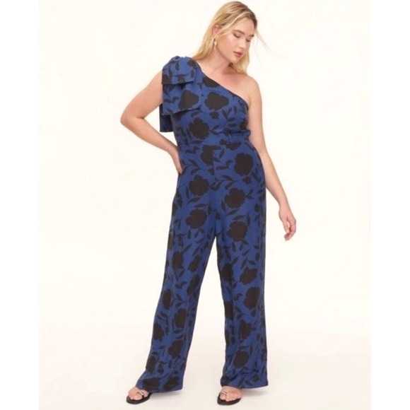 Kate Spade X Target Pants - Kate Spade New York x Target NWT Floral One Shoulder Linen Jumpsuit 10